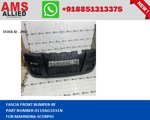 MAHINDRA SCORPIO FASCIA FRONT BUMPER RF 0119AG1031N STOCKID 2950