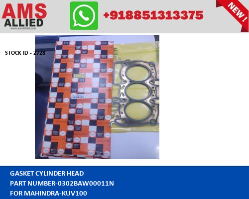 MAHINDRA KUV100 GASKET CYLINDER HEAD 0302BAW00011N STOCKID 2728