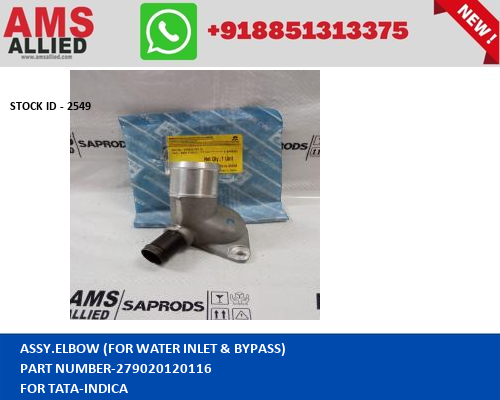 TATA INDICA ASSY.ELBOW (FOR WATER INLET & BYPASS) 279020120116 STOCKID 2549