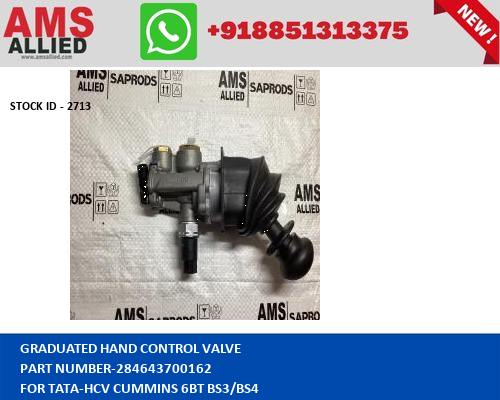 TATA HCV CUMMINS 6BT BS3/BS4 GRADUATED HAND CONTROL VALVE 284643700162 STOCKID 2713