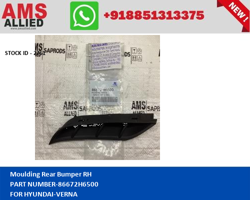 HYUNDAI VERNA Moulding Rear Bumper RH 86672H6500 STOCKID 2761