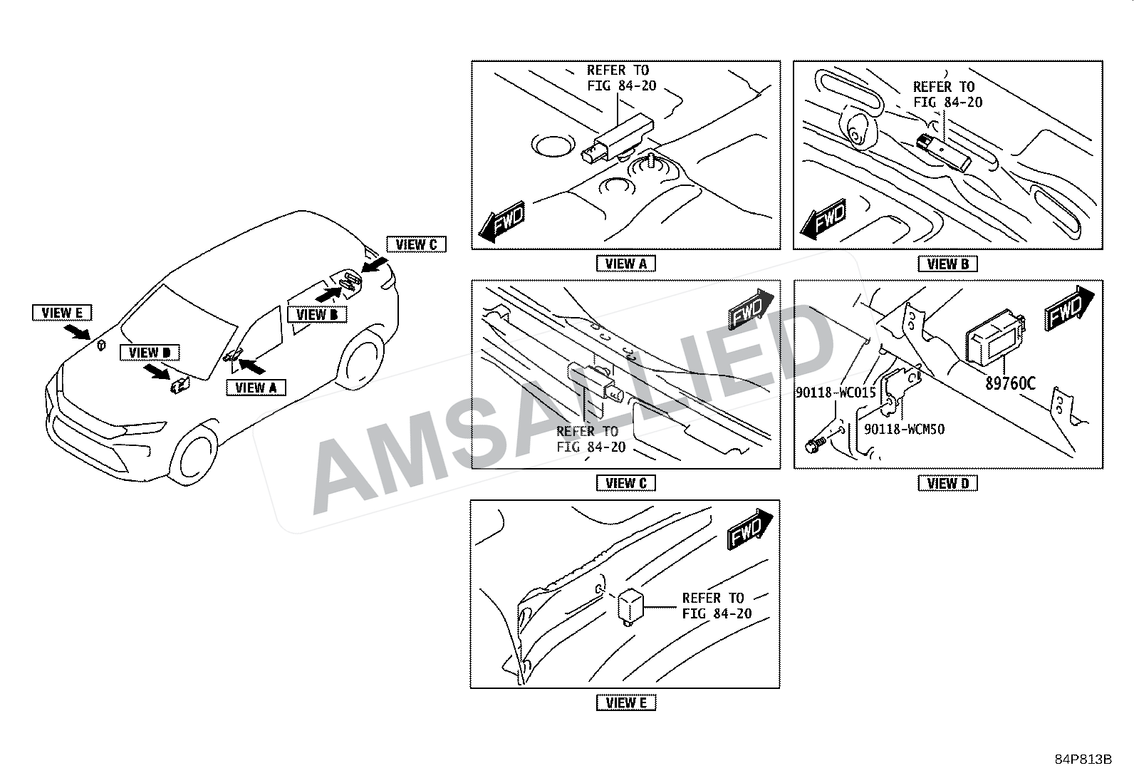 Toyota Hyryder Tire Pressure Warning System exploded parts diagram, figure 8435