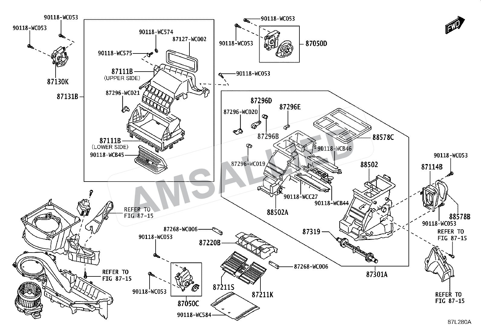 Toyota Hyryder Heating & Air Conditioning - Cooler Unit exploded parts diagram, figure 8714