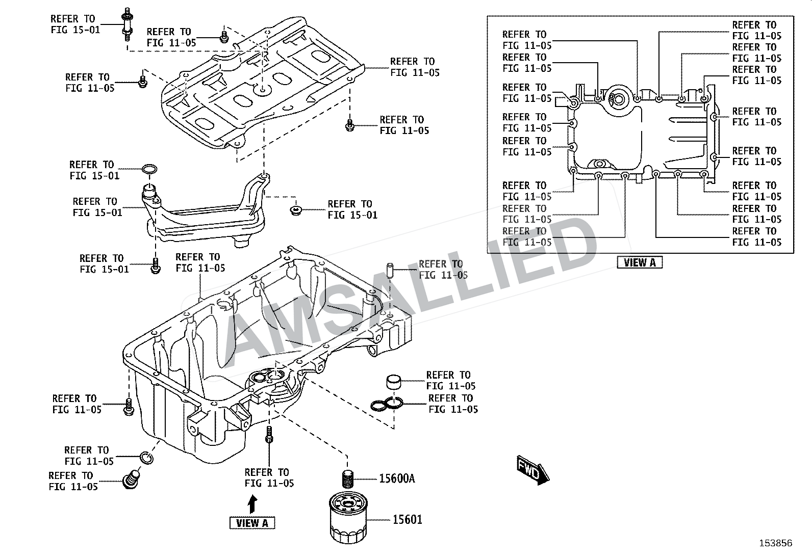 Toyota Hyryder Oil Filter exploded parts diagram, figure 1502