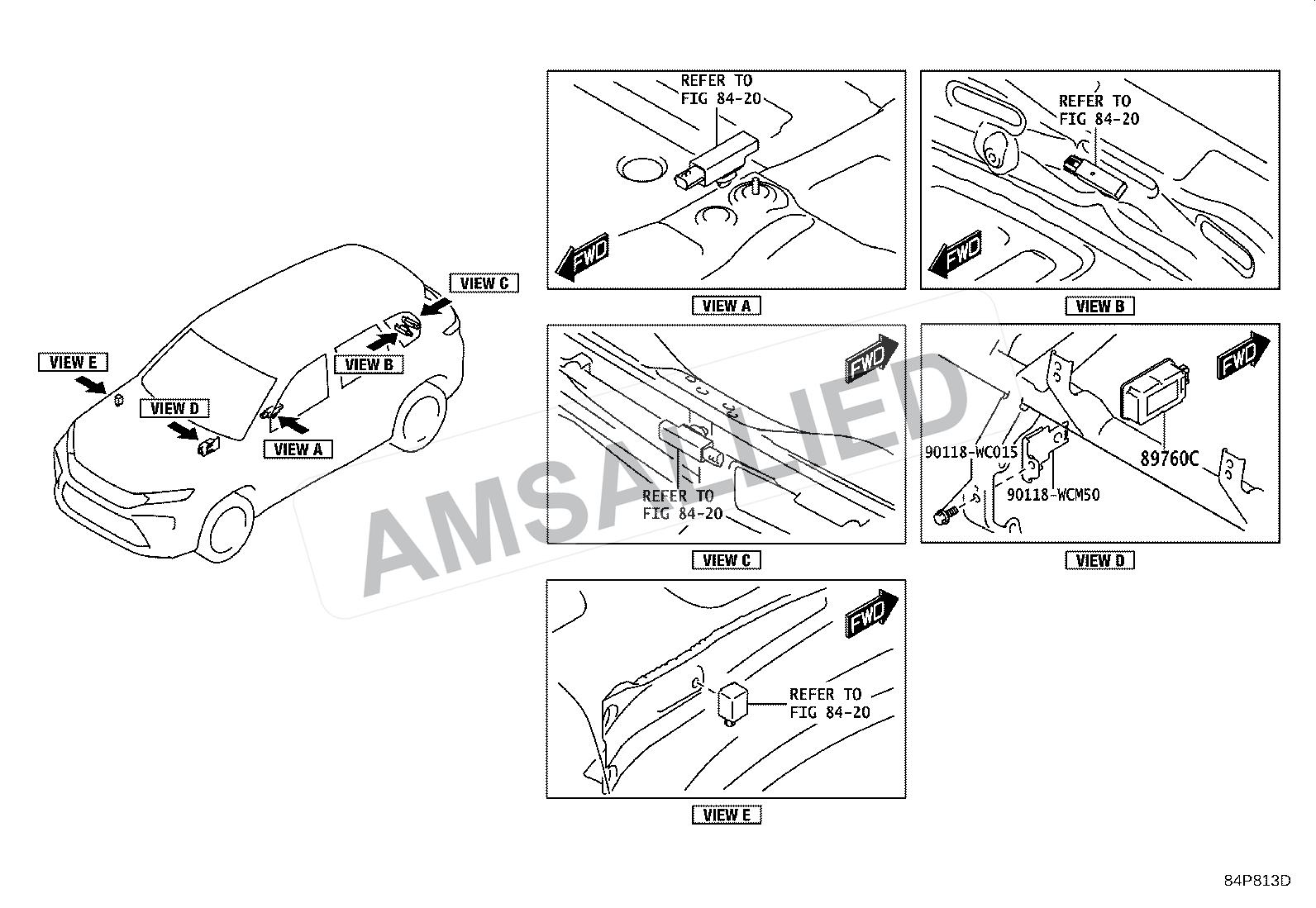 Toyota Hyryder Tire Pressure Warning System exploded parts diagram, figure 8435