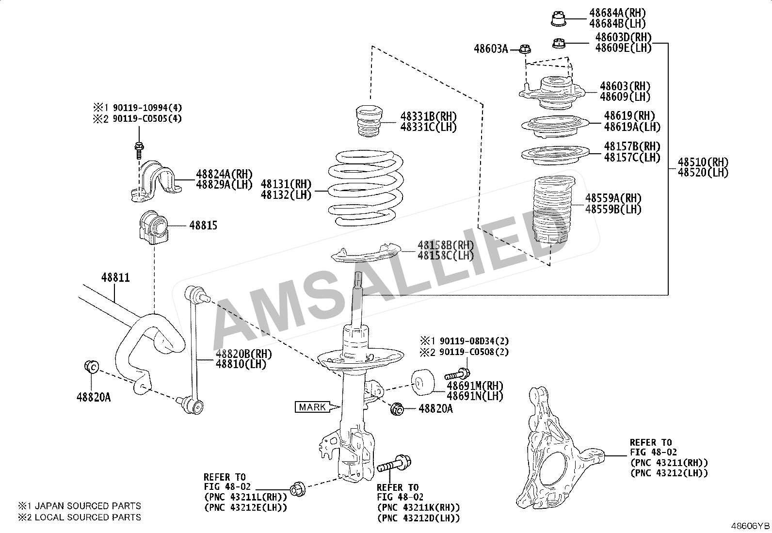 Toyota Hyryder Front Spring & Shock Absorber exploded parts diagram, figure 4803