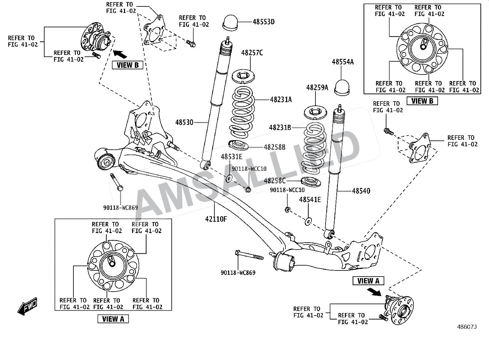 Toyota Hyryder Rear Spring & Shock Absorber exploded parts diagram, figure 4804