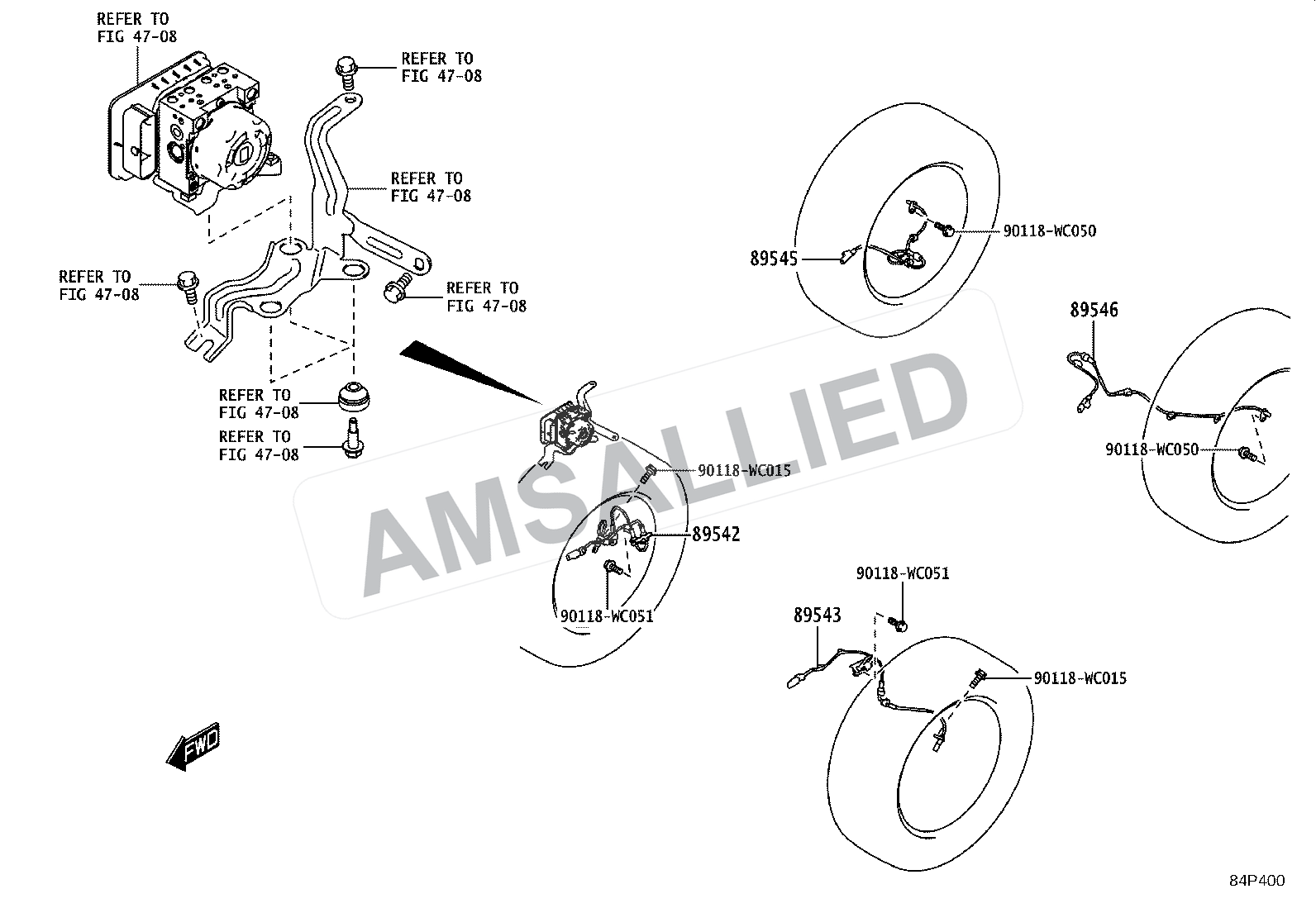 Toyota Hyryder Abs & Vsc exploded parts diagram, figure 8414