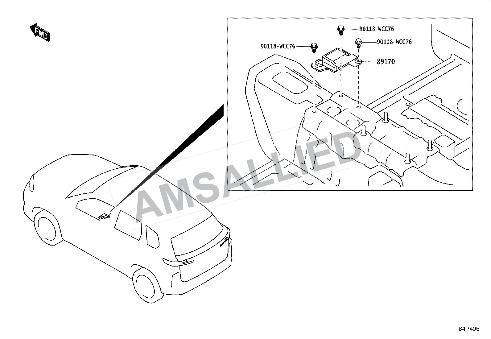 Toyota Hyryder Air Bag exploded parts diagram, figure 8421