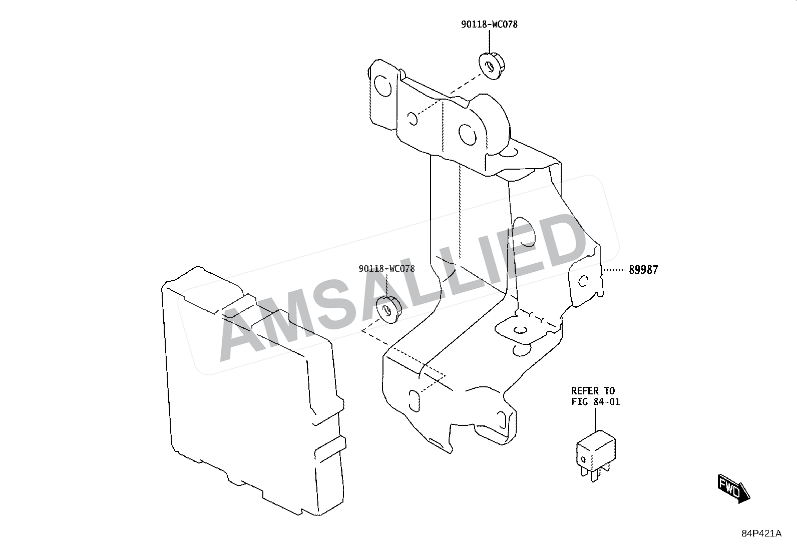Toyota Hyryder Hev Control Computer exploded parts diagram, figure 8433
