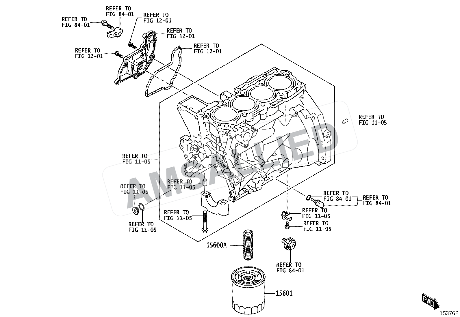 Toyota Rumion Oil Filter exploded parts diagram, figure 1502