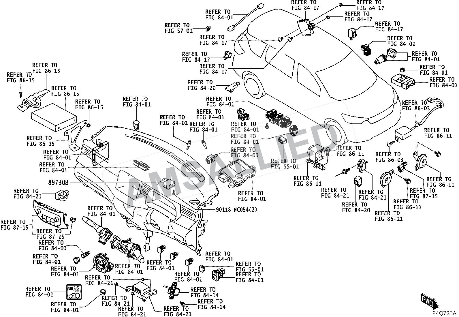 Toyota Rumion Anti-theft Device exploded parts diagram, figure 8424