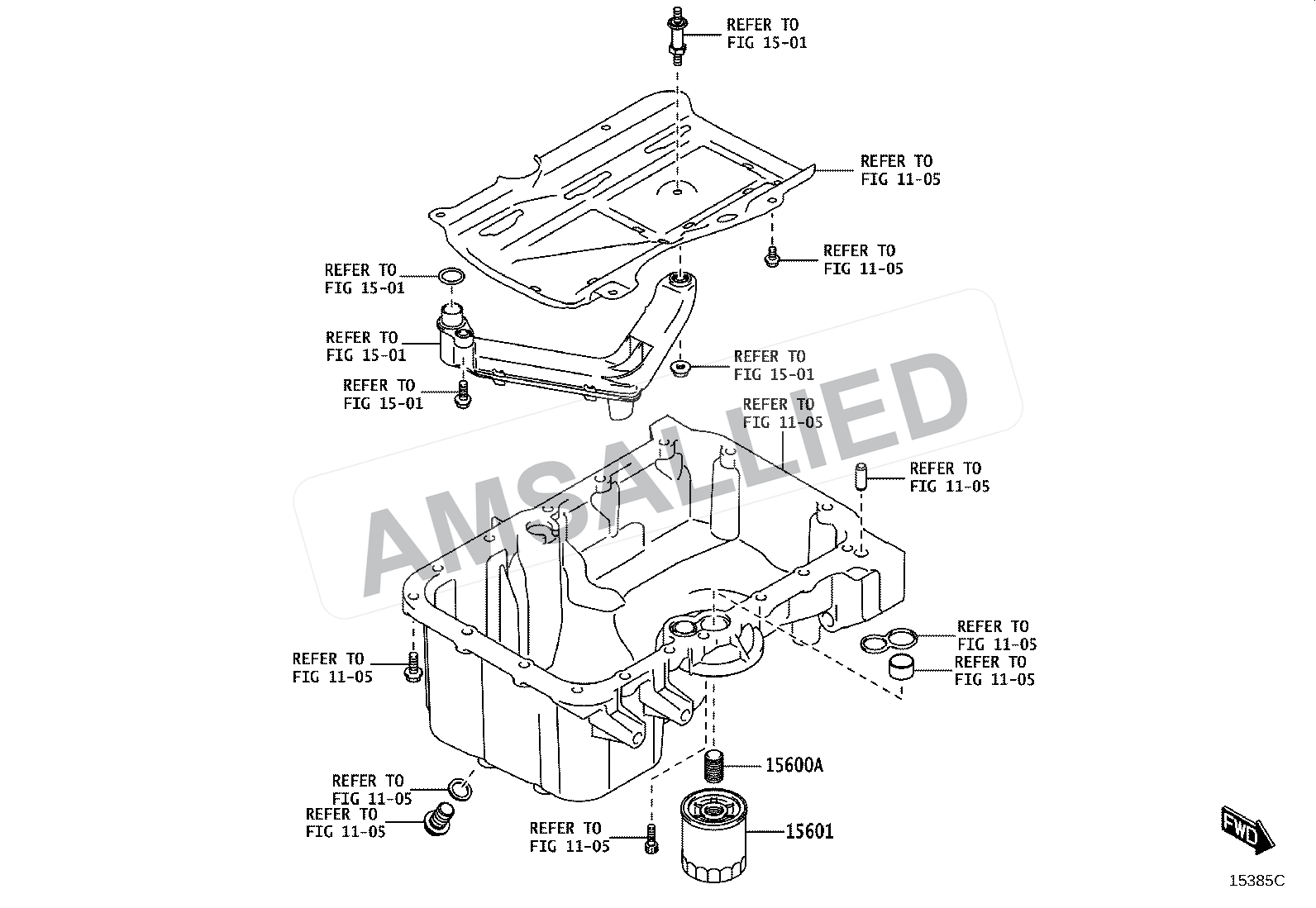Toyota Taisor Oil Filter exploded parts diagram, figure 1502