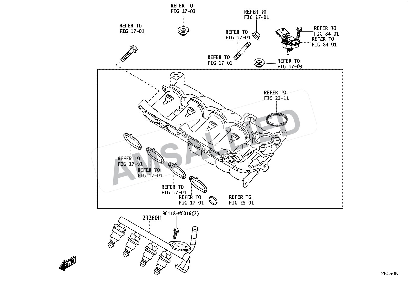 Toyota Taisor Lpg Or Cng Injection System exploded parts diagram, figure 2607