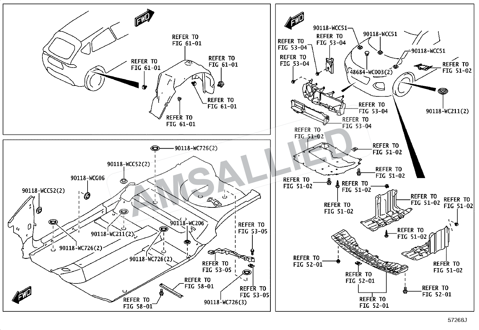 Toyota Taisor Hole Plug exploded parts diagram, figure 5701