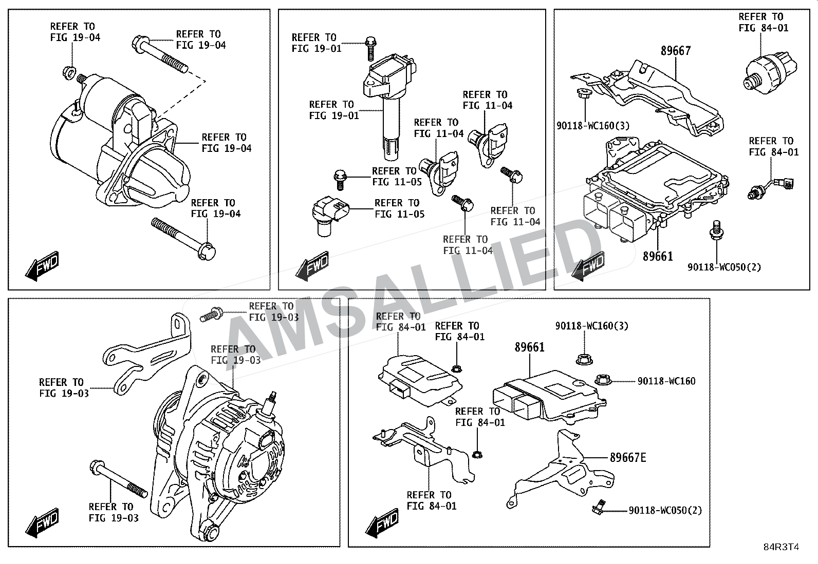 Toyota Taisor Electronic Fuel Injection System exploded parts diagram, figure 8404