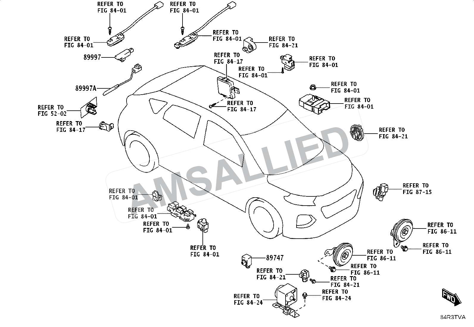 Toyota Taisor Wireless Door Lock exploded parts diagram, figure 8420